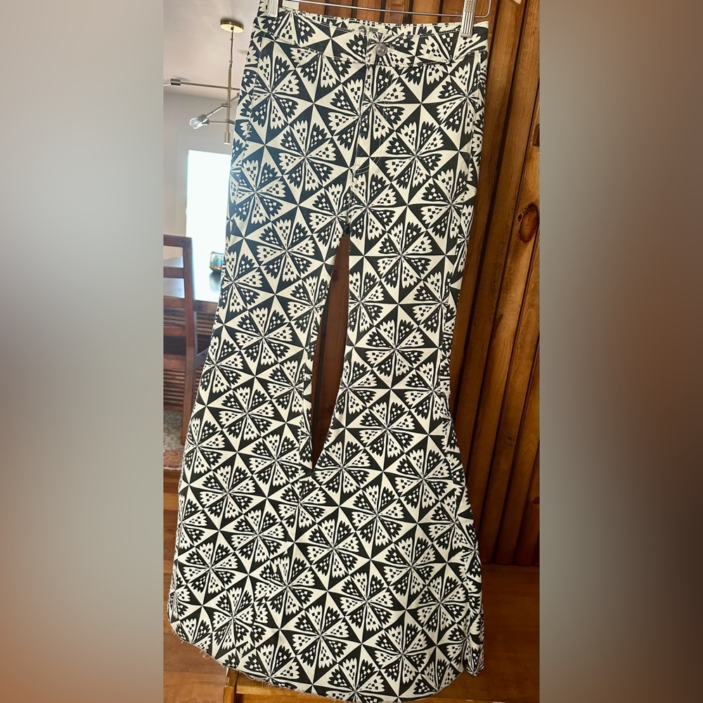 We The Free Monochrome Geometric Pants